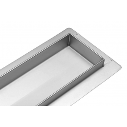 Трап підлоговий лінійний з нержавіючої сталі FALA WET-DRY; 70х 7х 2 см, сифон- 52 мм