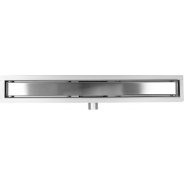 Трап підлоговий лінійний з нержавіючої сталі FALA WET-DRY; 80х 7х 2 см, сифон- 52 мм