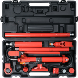 Стійка розпірна гідравлічна в наборі YATO 10 т, хід штока- 135 мм, діапазон приводу- 355-495 мм