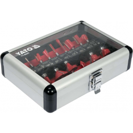 Фрези по дереву YATO зі шпинделем Ø 6 мм, Ø= 3-32 мм, 15 шт