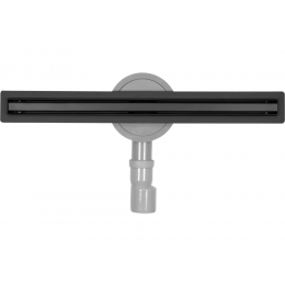 Трап підлоговий лінійний з нержавіючої сталі, чорний FALA SLIM BLACK; 60х 3х 7 см, сифон- 56 мм