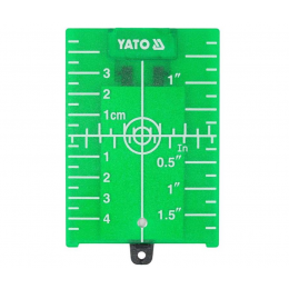 Пластина прицільна для нівеліра з лазерним зеленим променем YATO 105х 75х 3,2 мм