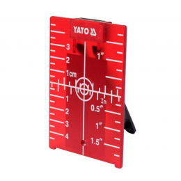 Пластина прицільна для нівеліра з лазерним червоним променем YATO 105х 75х 3,2 мм