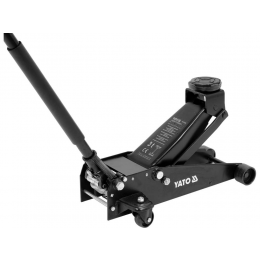 Домкрат гідравлічний підкатний YATO: навантаження- 3 т, межі підйому- 130- 465 мм