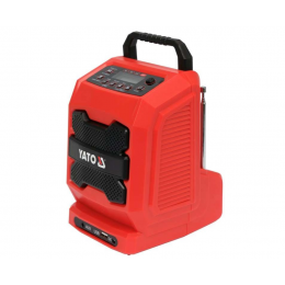 Радіо від електромережі- 230 В і акумулятора Li-Ion 18 V YATO гучномовець- 3 Вт, частоти FM, AM, Blu