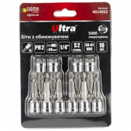 Биты с ограничителем PH2×50мм ¼