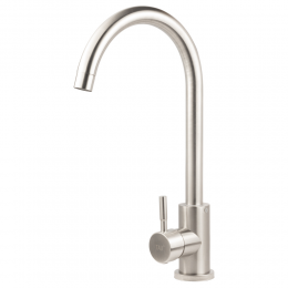 Смеситель s20 Ø35 для кухни излив ухо на гайке SS TAU (9820101)