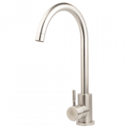 Смеситель s20 Ø35 для кухни излив ухо на гайке (без шлангов) SS TAU (9820131)